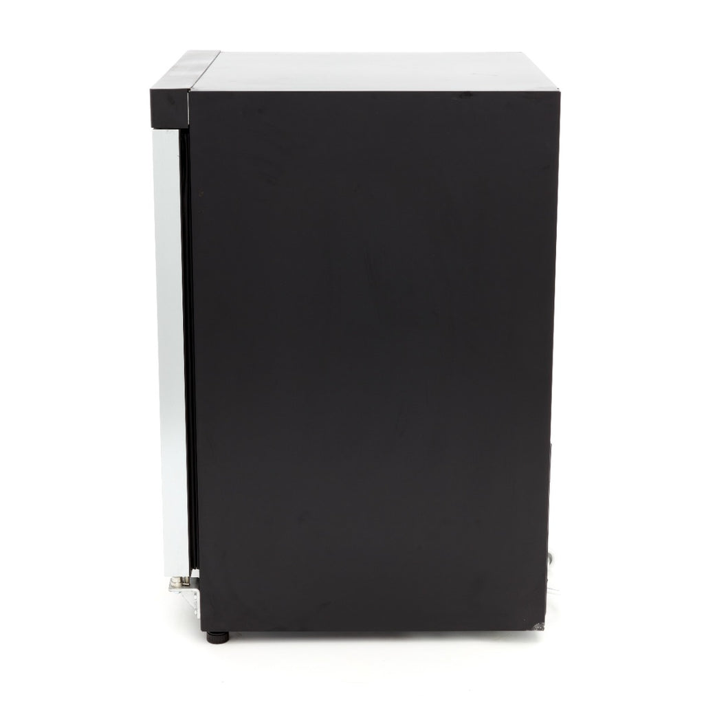 Réfrigérateur - 200 L - noir - avec porte en verre