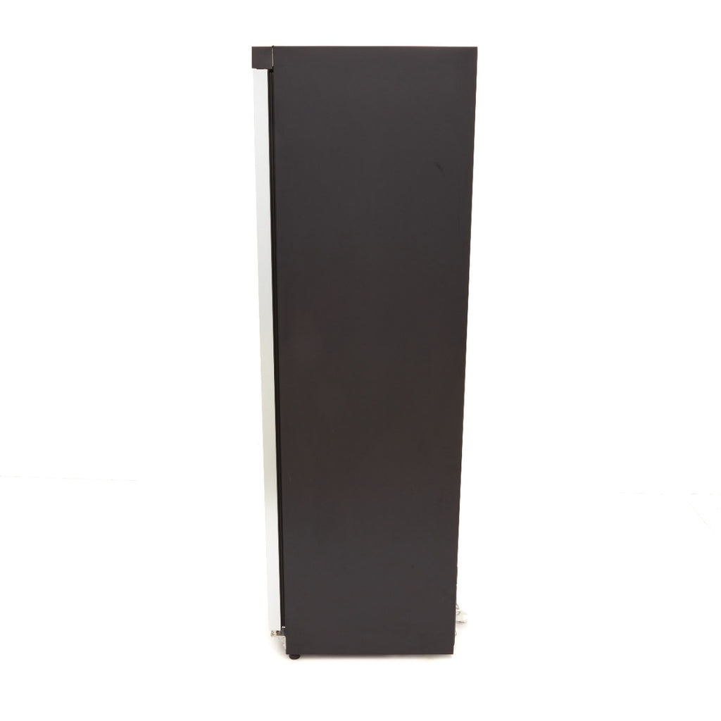 Réfrigérateur - 400 L - noir - avec porte en verre