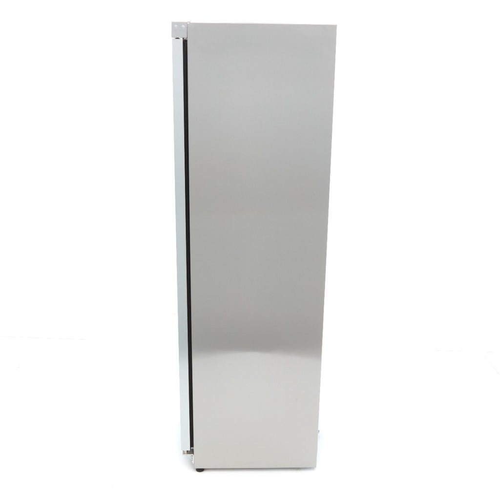 Congélateur - 400 L - acier inoxydable - avec porte en verre
