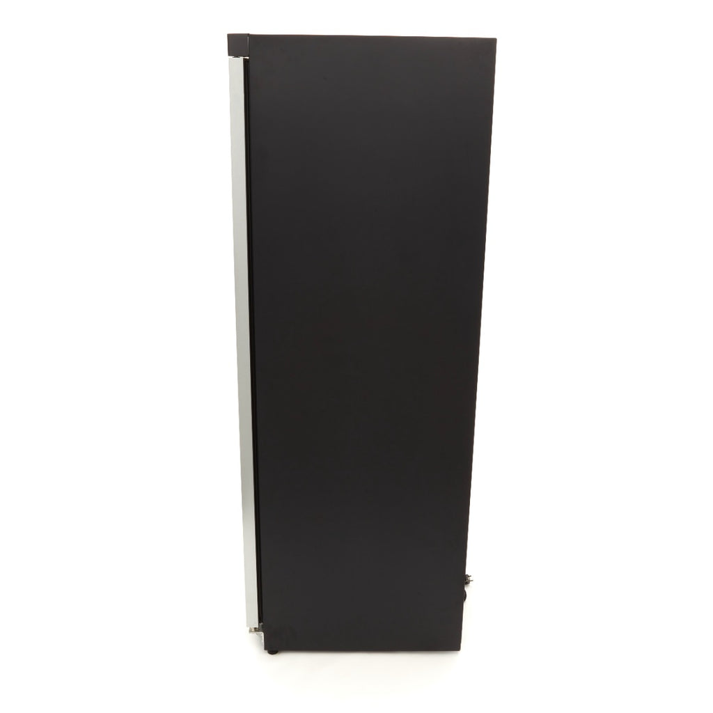 Congélateur - 600 L - noir - avec porte en verre
