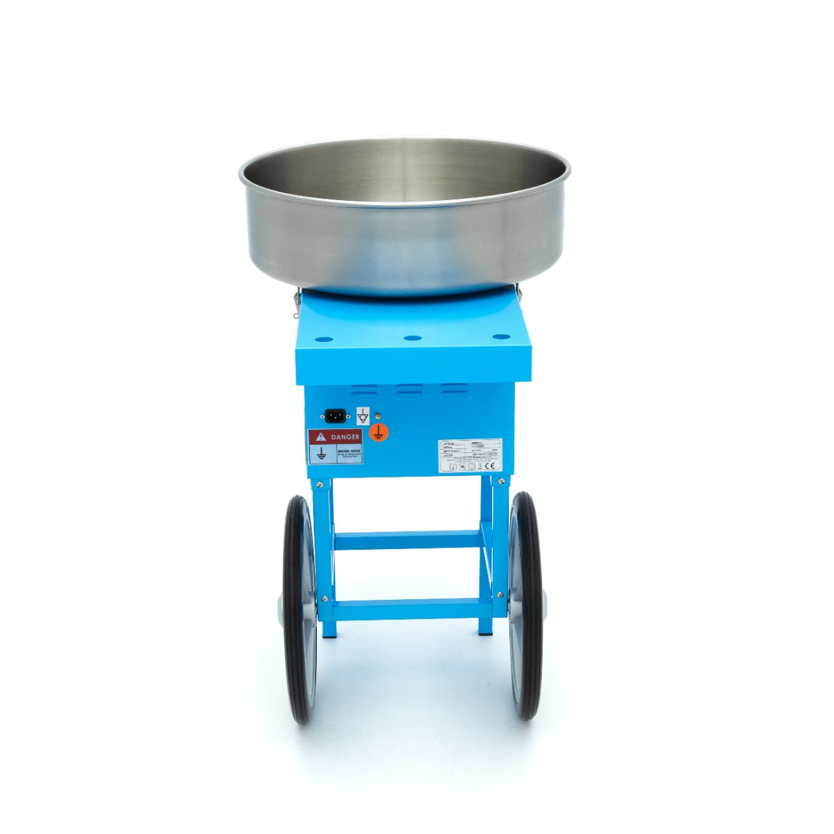 Machine à barbe à papa - Ø 52cm - Bleu - avec chariot