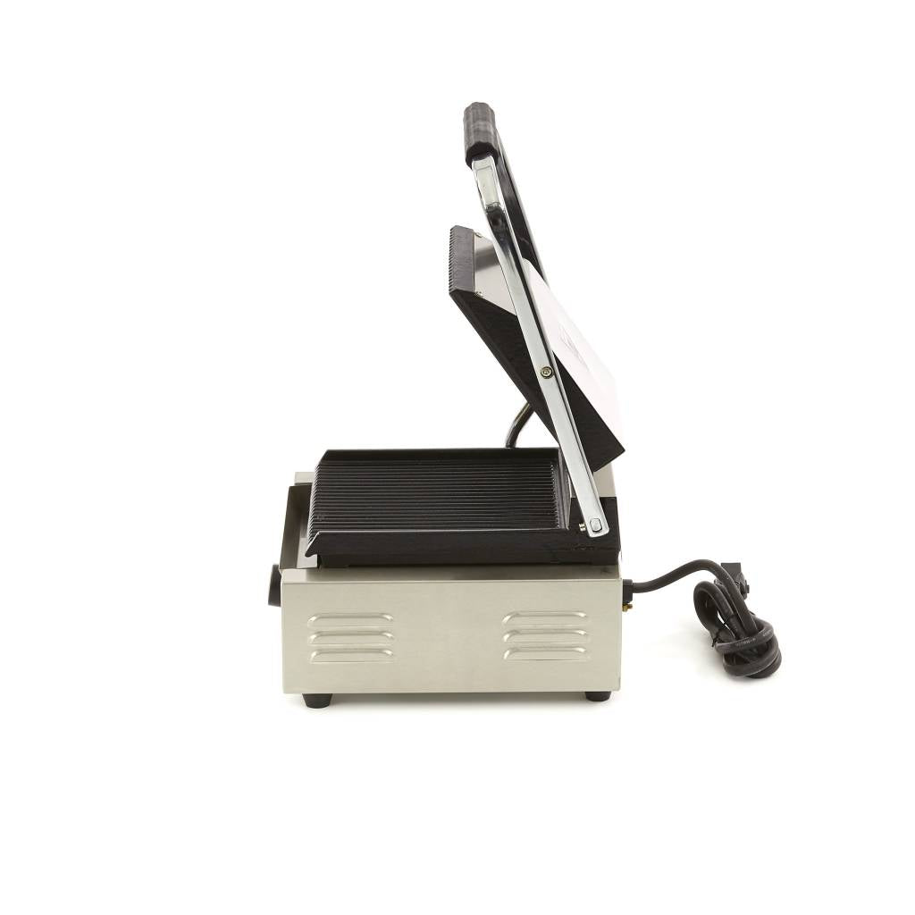 Grill contact - rainuré - plaque de gril simple - 22 cm