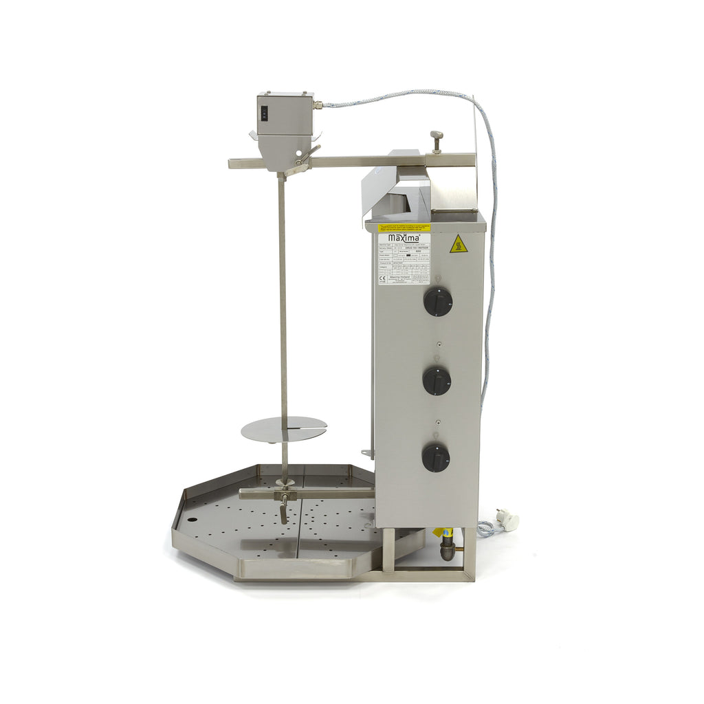 Kebab grill - 3 brûleurs - 30 kg de viande - gaz