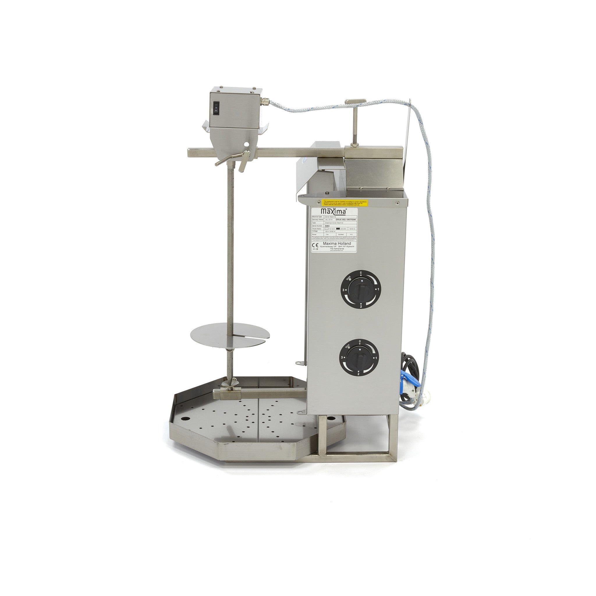 Kebab grill - 2 brûleurs - 20 kg de viande - électrique