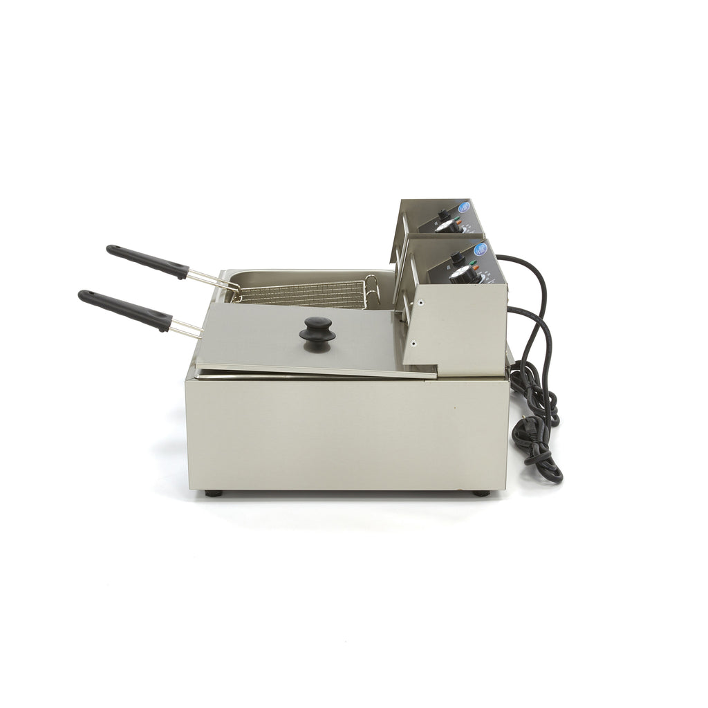 Friteuse - 2 x 6 L - 2 paniers - jusqu'à 2,4 kg de frites