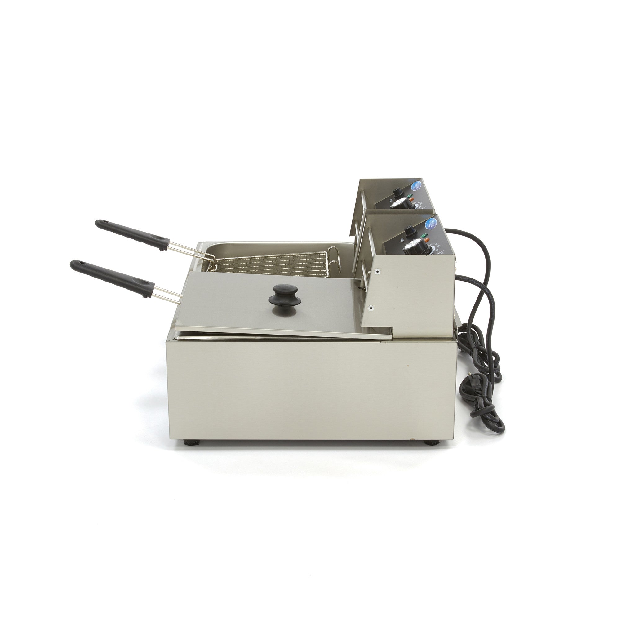 Friteuse - 2 x 6 L - 2 paniers - jusqu'à 2,4 kg de frites
