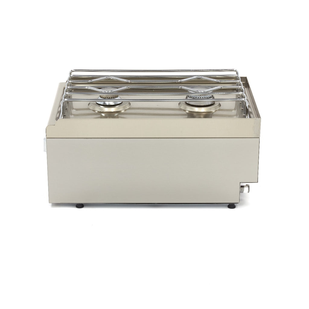 Cuiseur de qualité commerciale - 2 brûleurs - unité simple - profondeur 60 cm - gaz
