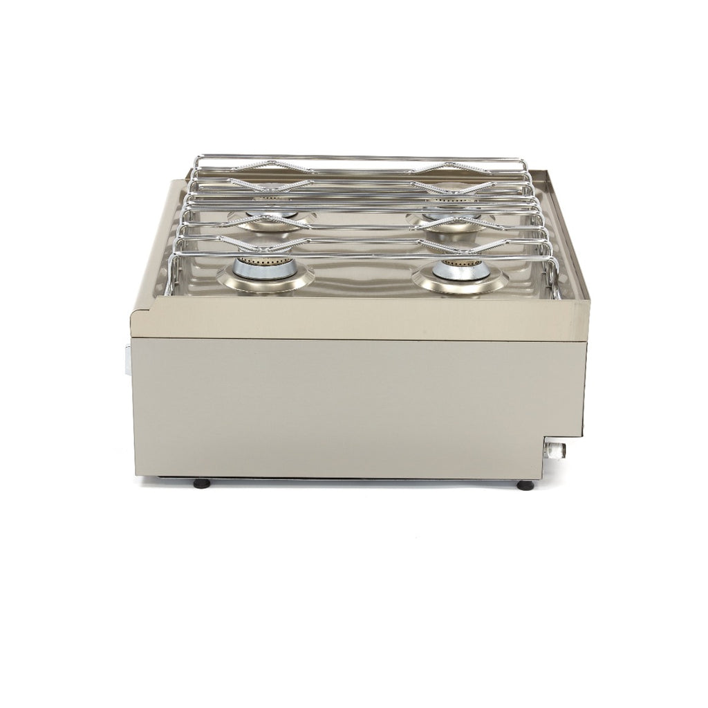 Cuiseur de qualité commerciale - 4 brûleurs - unité double - profondeur 60 cm - gaz