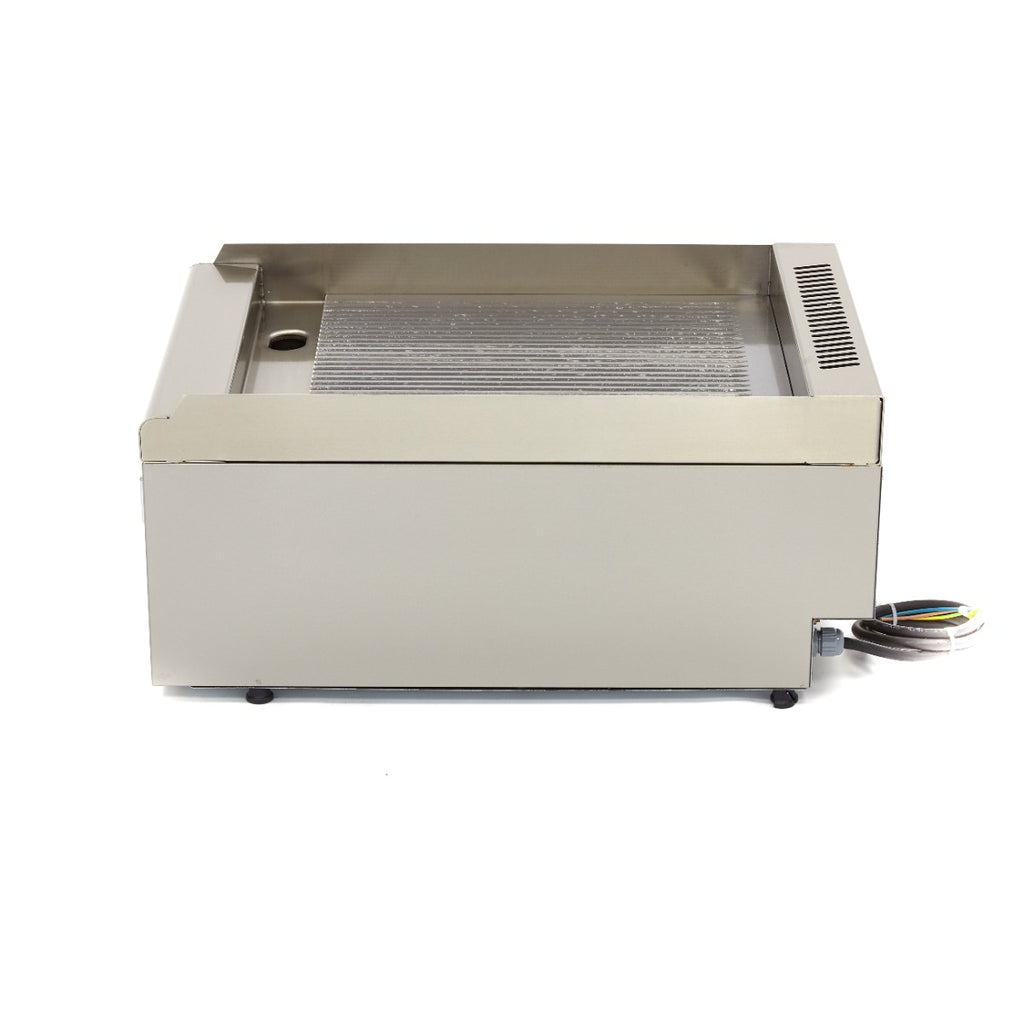 Gril de qualité commerciale - rainuré - unité simple - profondeur 60 cm - électrique