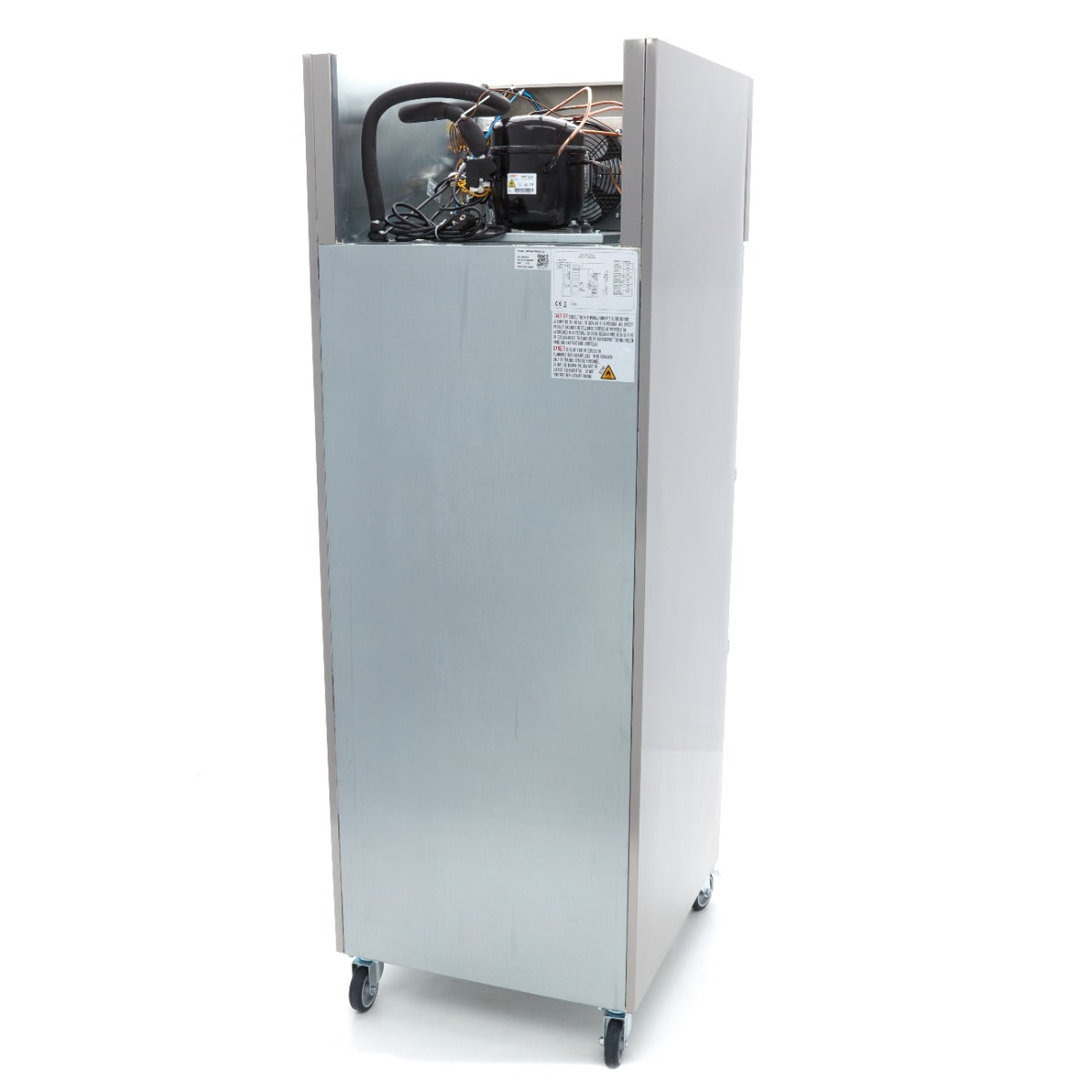 Réfrigérateur - 600 L - 3 étagères réglables (2/1 GN) - acier inoxydable - avec porte en verre