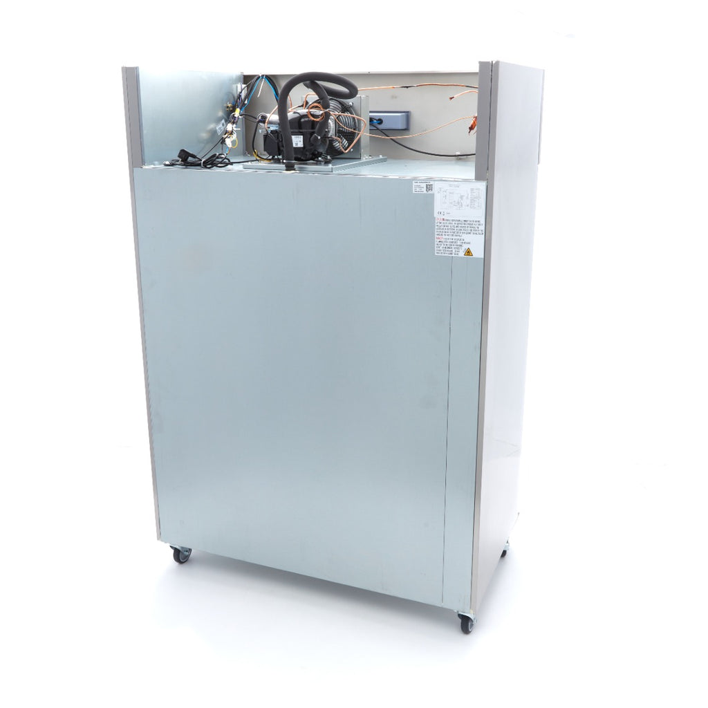 Réfrigérateur - 1200 L - 6 étagères réglables (2/1 GN) - acier inoxydable - avec porte en verre