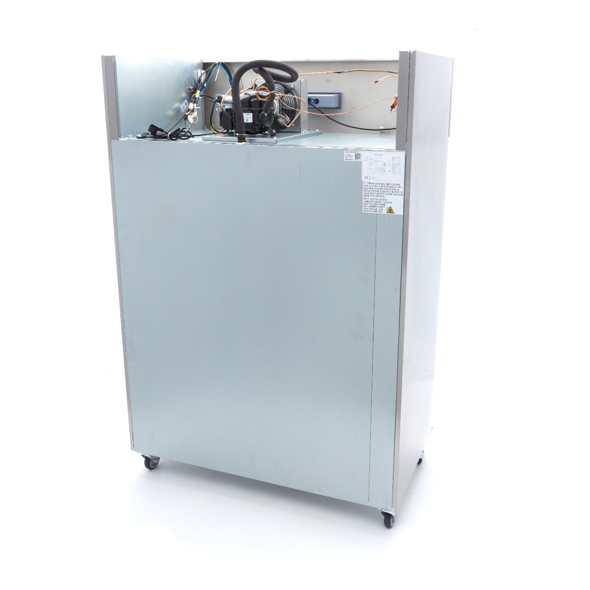 Congélateur - 1200 L - 6 étagères réglables (2/1 GN) - acier inoxydable - avec porte en verre