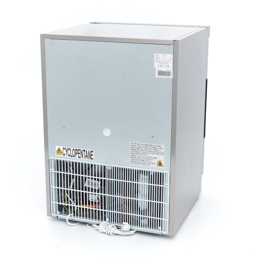 Réfrigérateur - 200 L - 3 étagères réglables - acier inoxydable