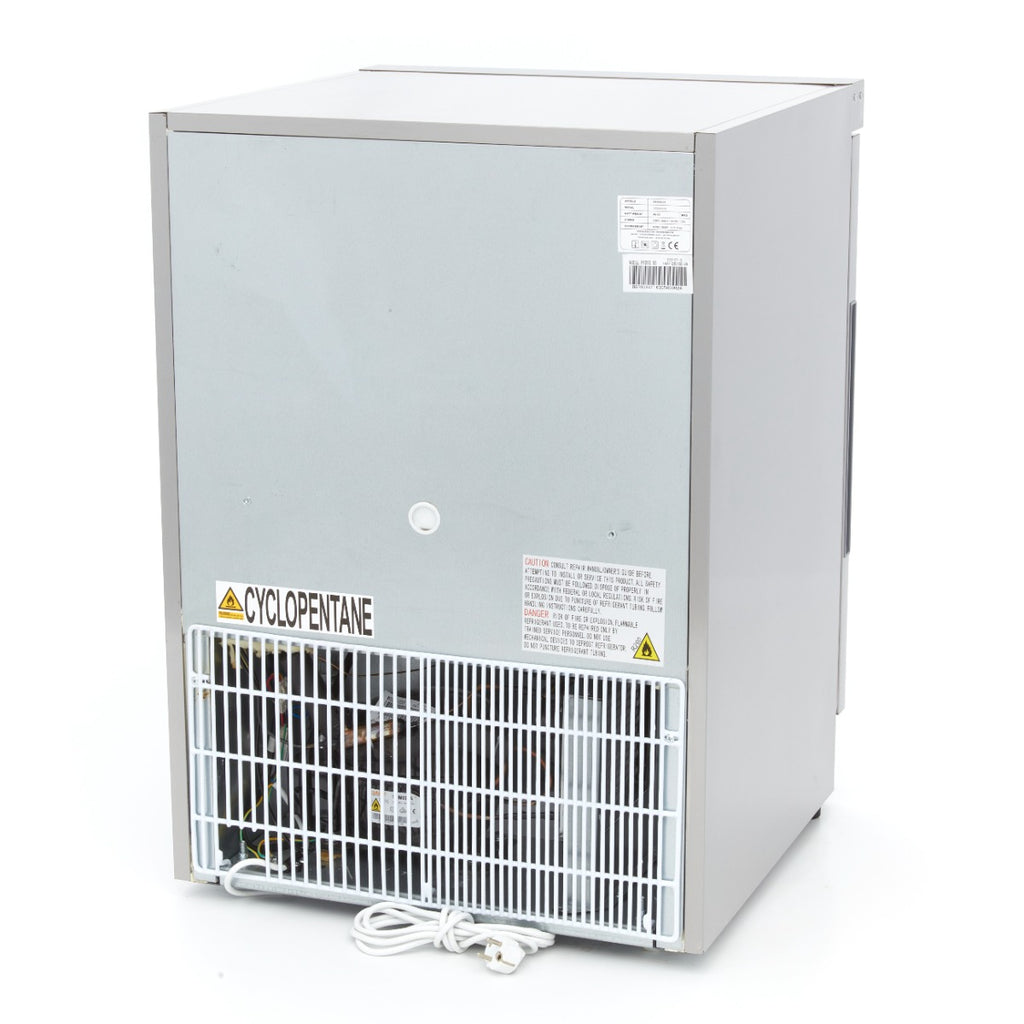 Congélateur - 200 L - 2 étagères fixes - acier inoxydable