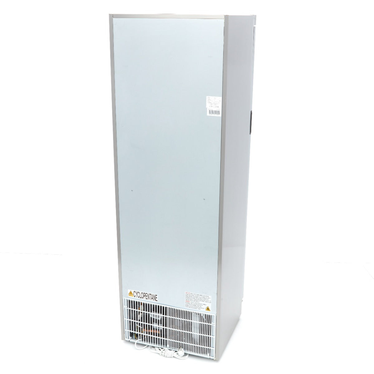 Réfrigérateur - 400 L - acier inoxydable - avec porte en verre