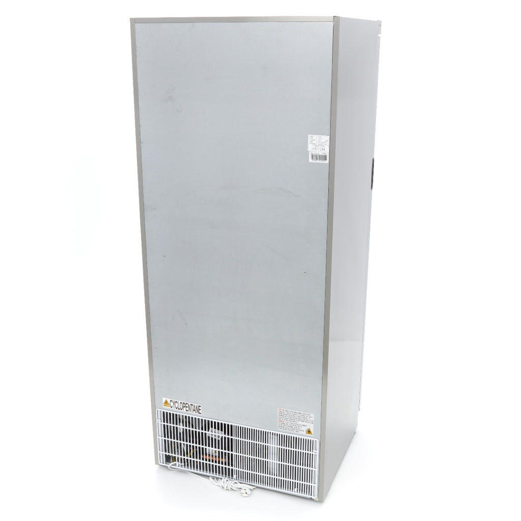Réfrigérateur - 600 L - acier inoxydable - avec porte en verre