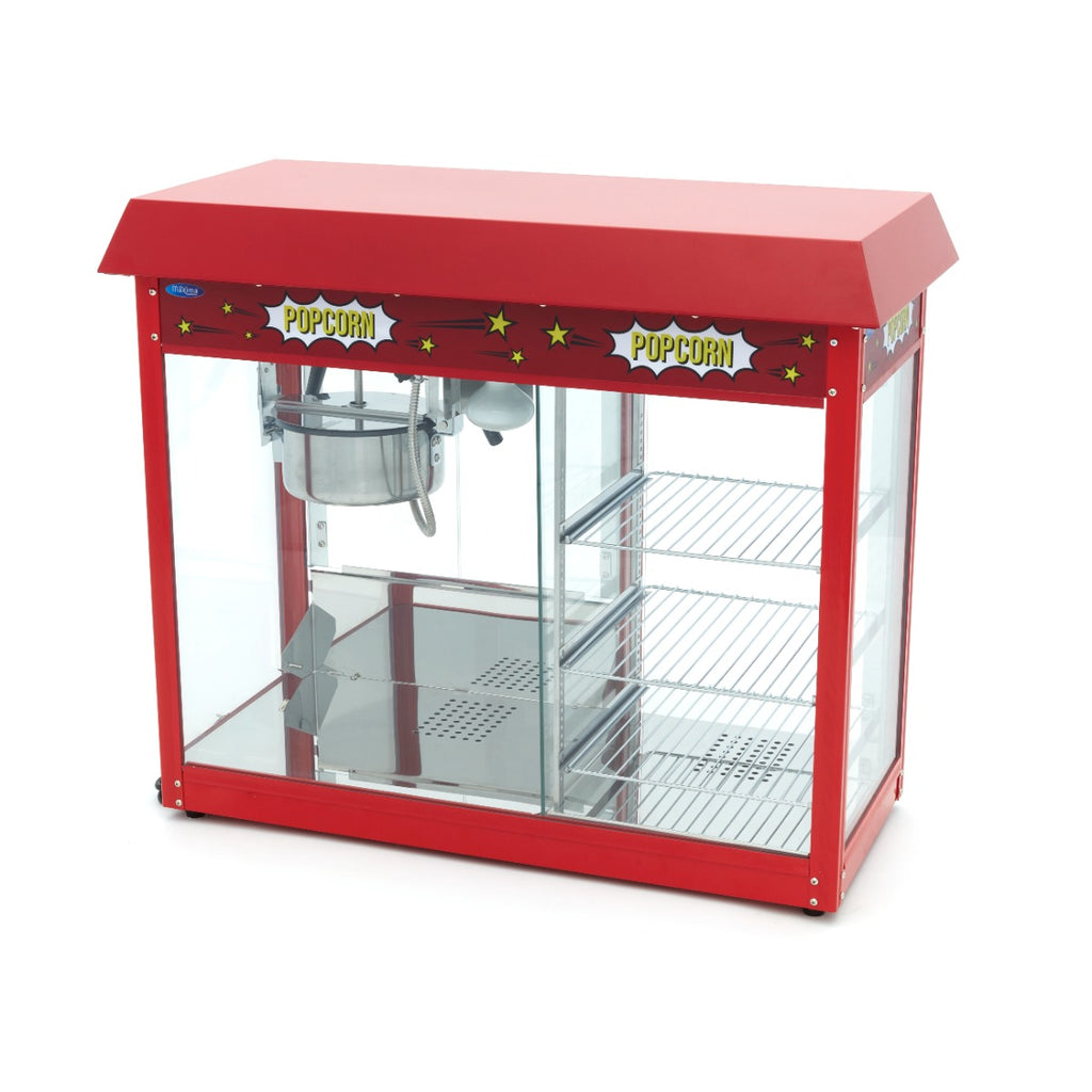 Machine à pop-corn - 150 gr - avec vitrine chauffante