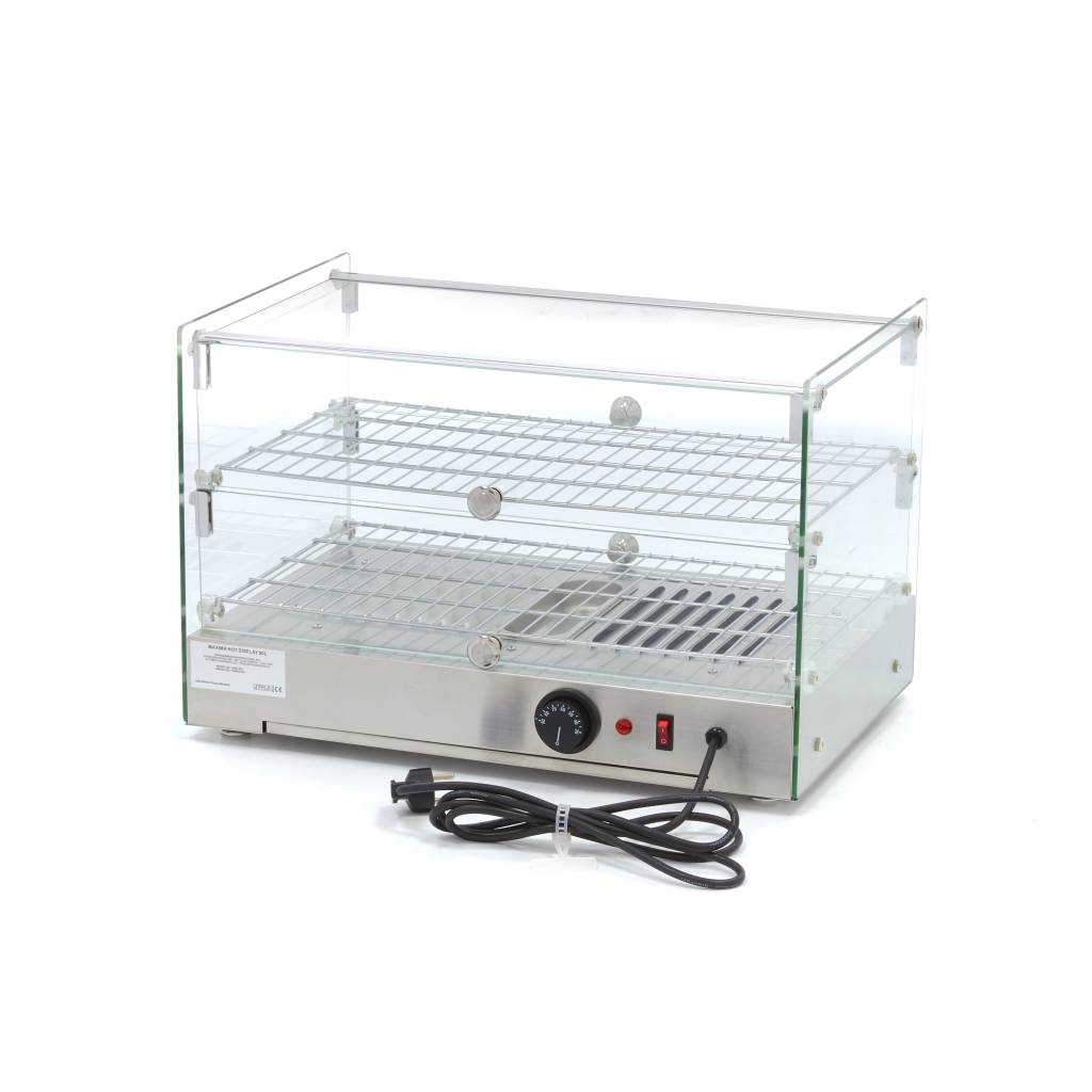 Vitrine chaude - 50 L - 55 cm - 2 étagères