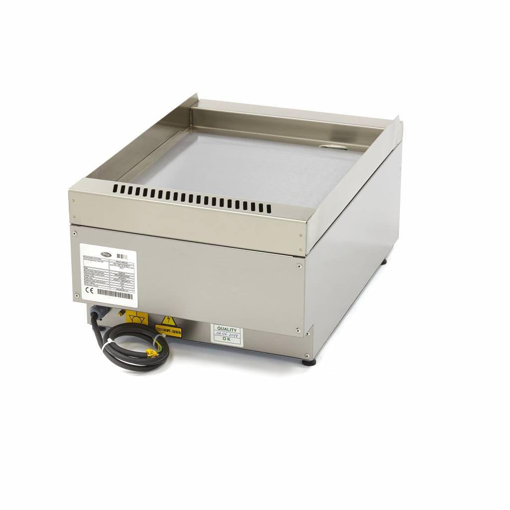 Gril de qualité commerciale - lisse - unité simple - profondeur 60 cm - électrique