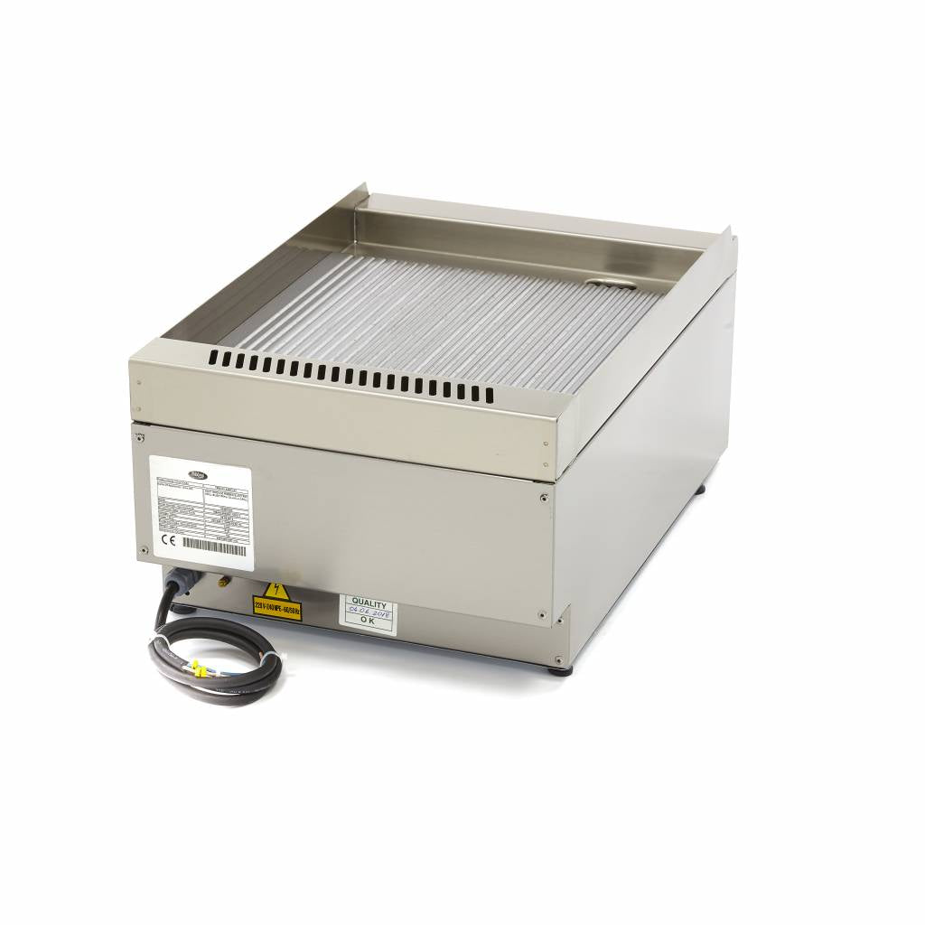 Gril de qualité commerciale - rainuré - unité simple - profondeur 60 cm - électrique