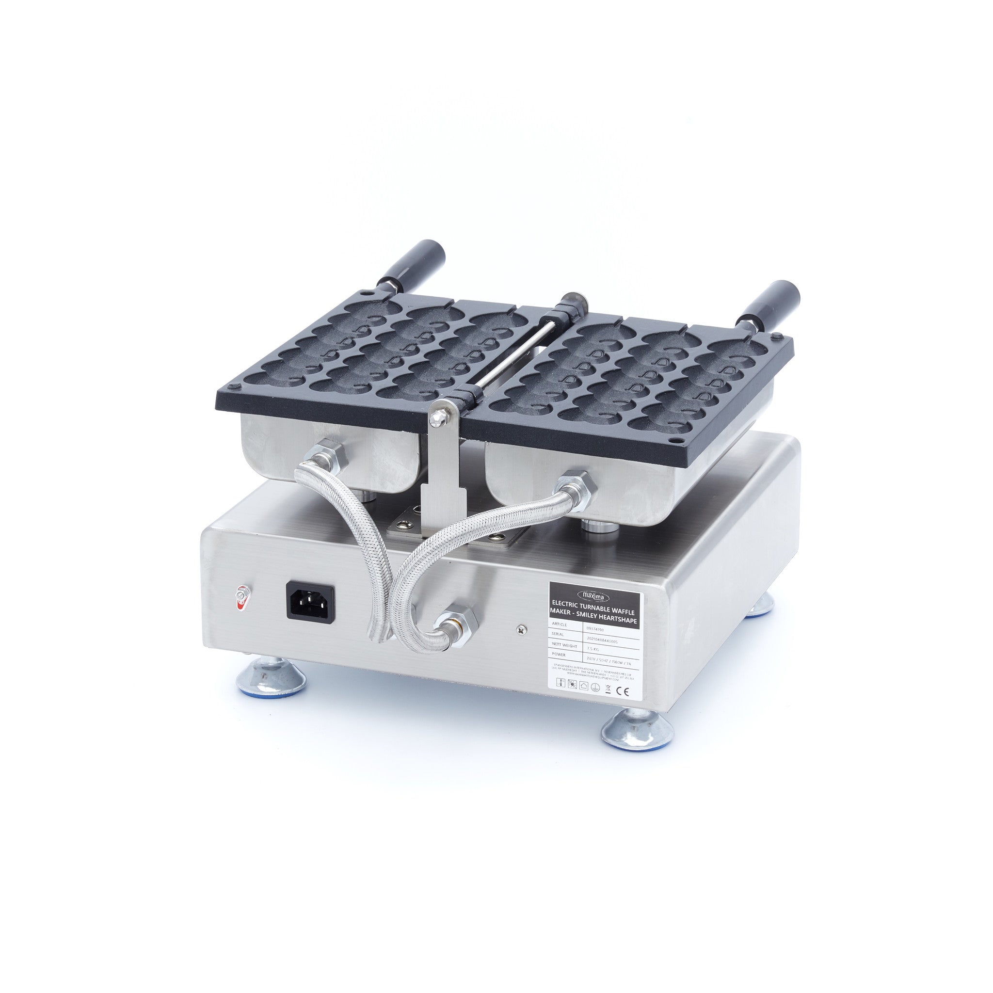 Gaufrier - 3 sucettes - coeurs avec emojis sur bâtonnets