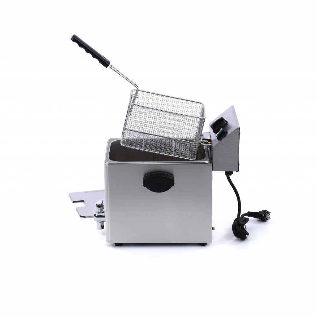 Friteuse - 8 L - 1 panier - avec robinet de vidange