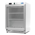 Congélateur - 200 L - blanc - avec porte en verre