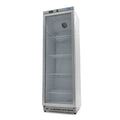 Réfrigérateur - 400 L - acier inoxydable - avec porte en verre