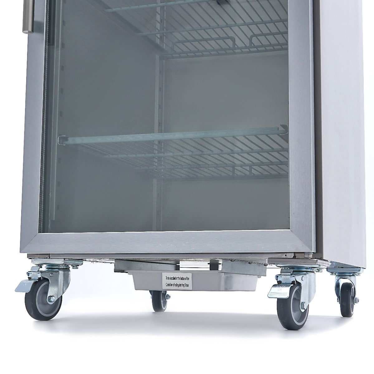 Réfrigérateur - 600 L - 3 étagères réglables (2/1 GN) - acier inoxydable - avec porte en verre
