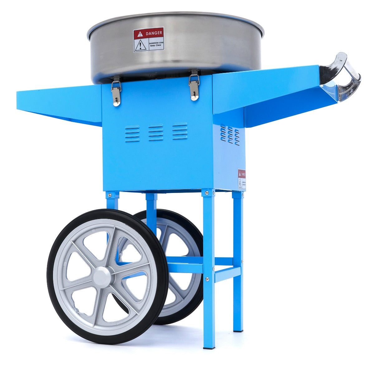 Machine à barbe à papa - Ø 52cm - Bleu - avec chariot