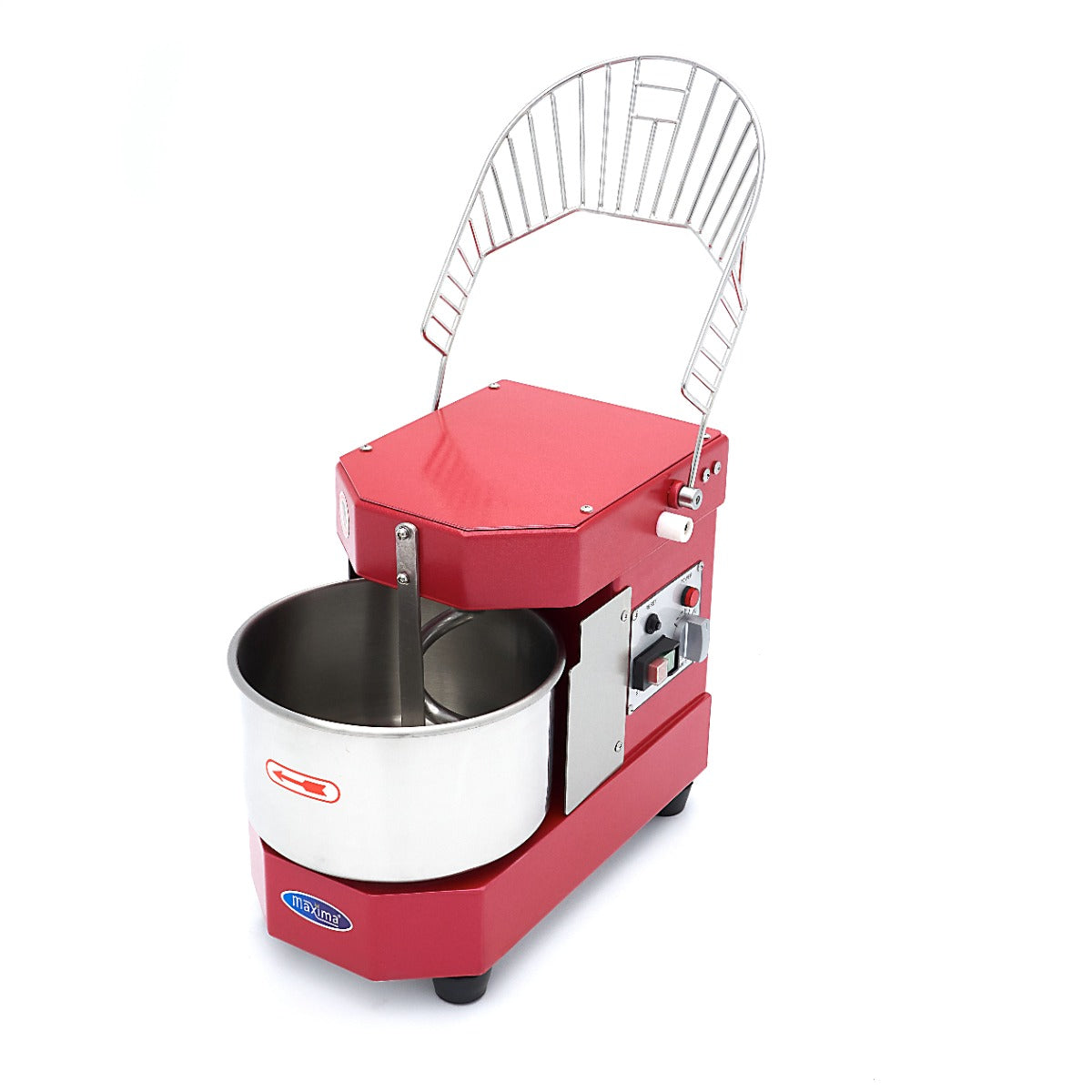 Pétrin à spirale / pétrin à pâte - 8 L - 4,5 kg de pâte - rouge framboise