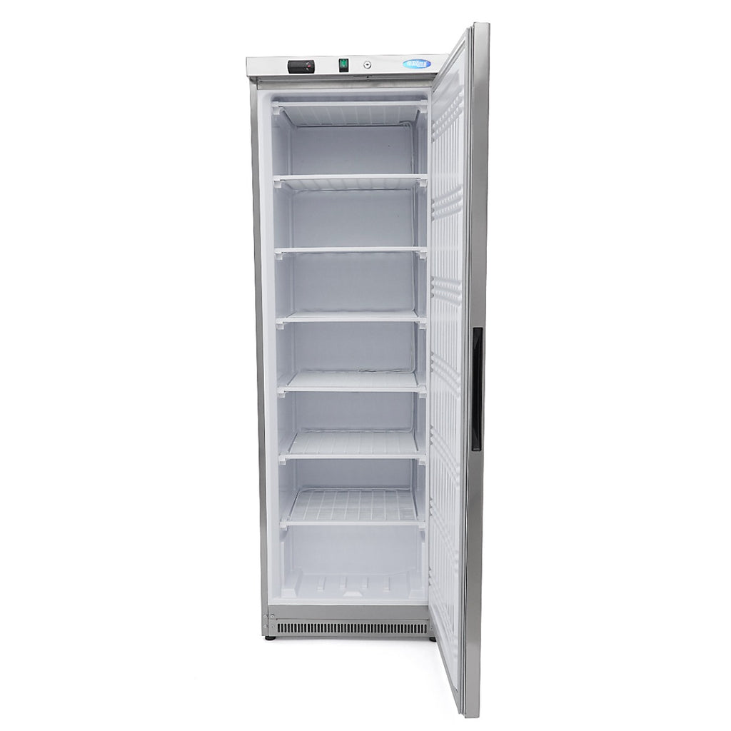 Congélateur - 400 L - 6 étagères fixes - acier inoxydable