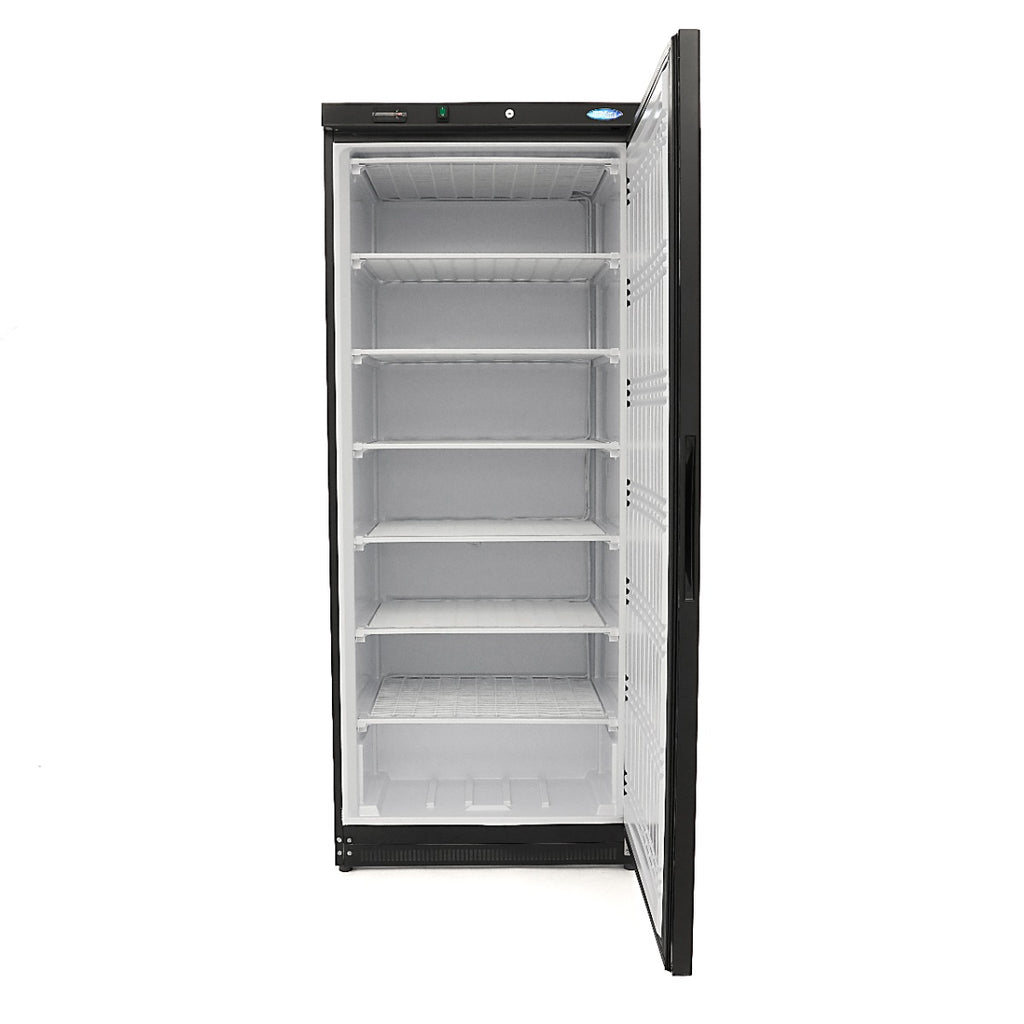Congélateur - 600 L - 6 étagères fixes - noir