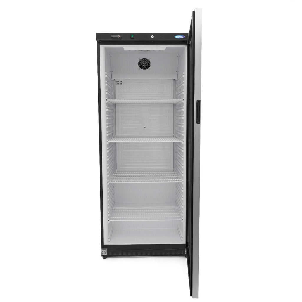 Réfrigérateur - 600 L - noir - avec porte en verre