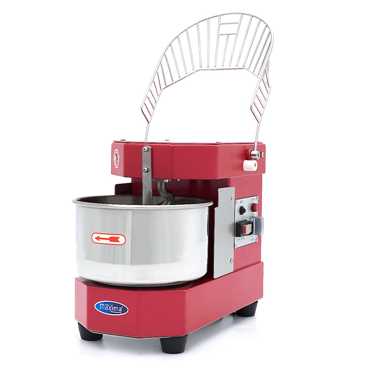 Pétrin à spirale / pétrin à pâte - 8 L - 4,5 kg de pâte - rouge framboise