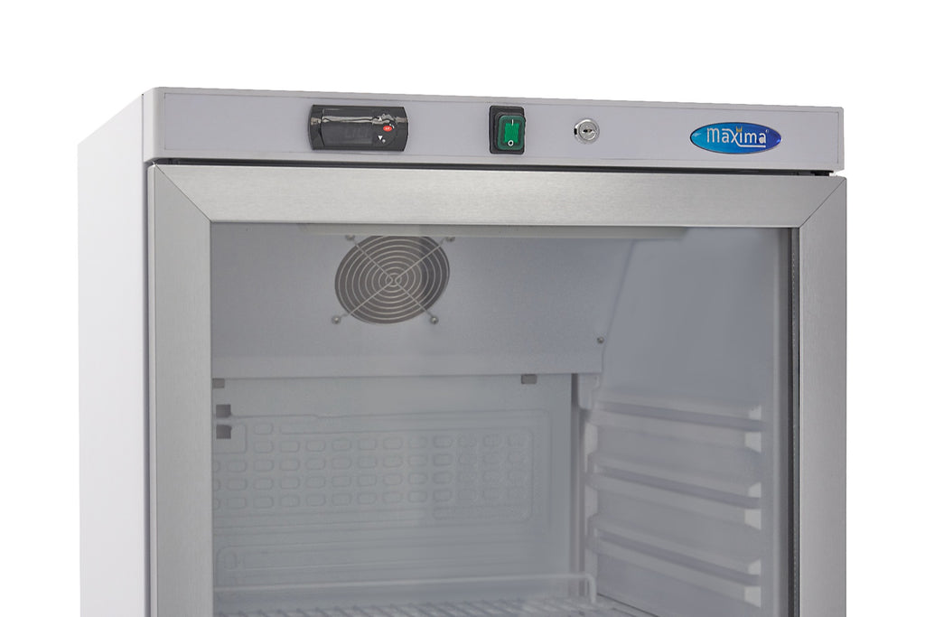Réfrigérateur - 400 L - blanc - avec porte en verre