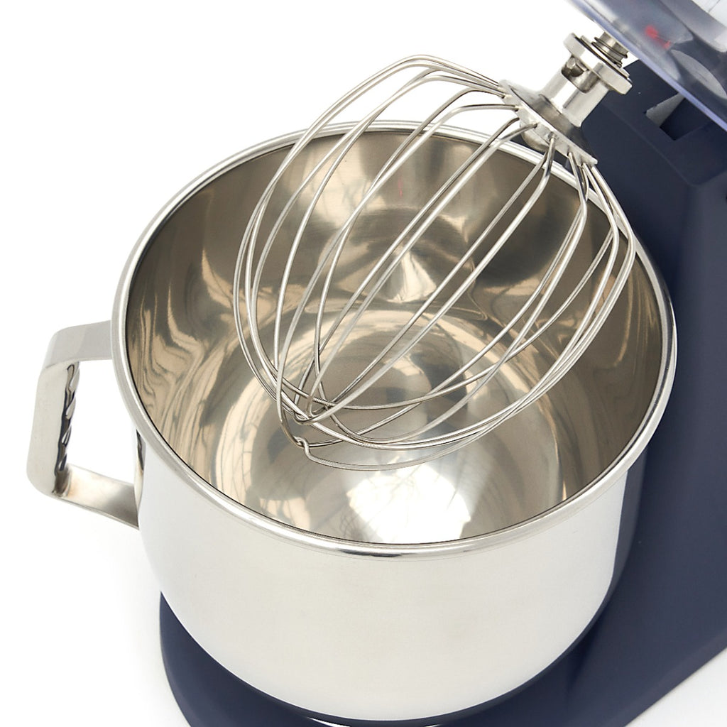 Mixer planétaire - 7 L - jusqu'à 2 kg de pâte - bleu acier mat