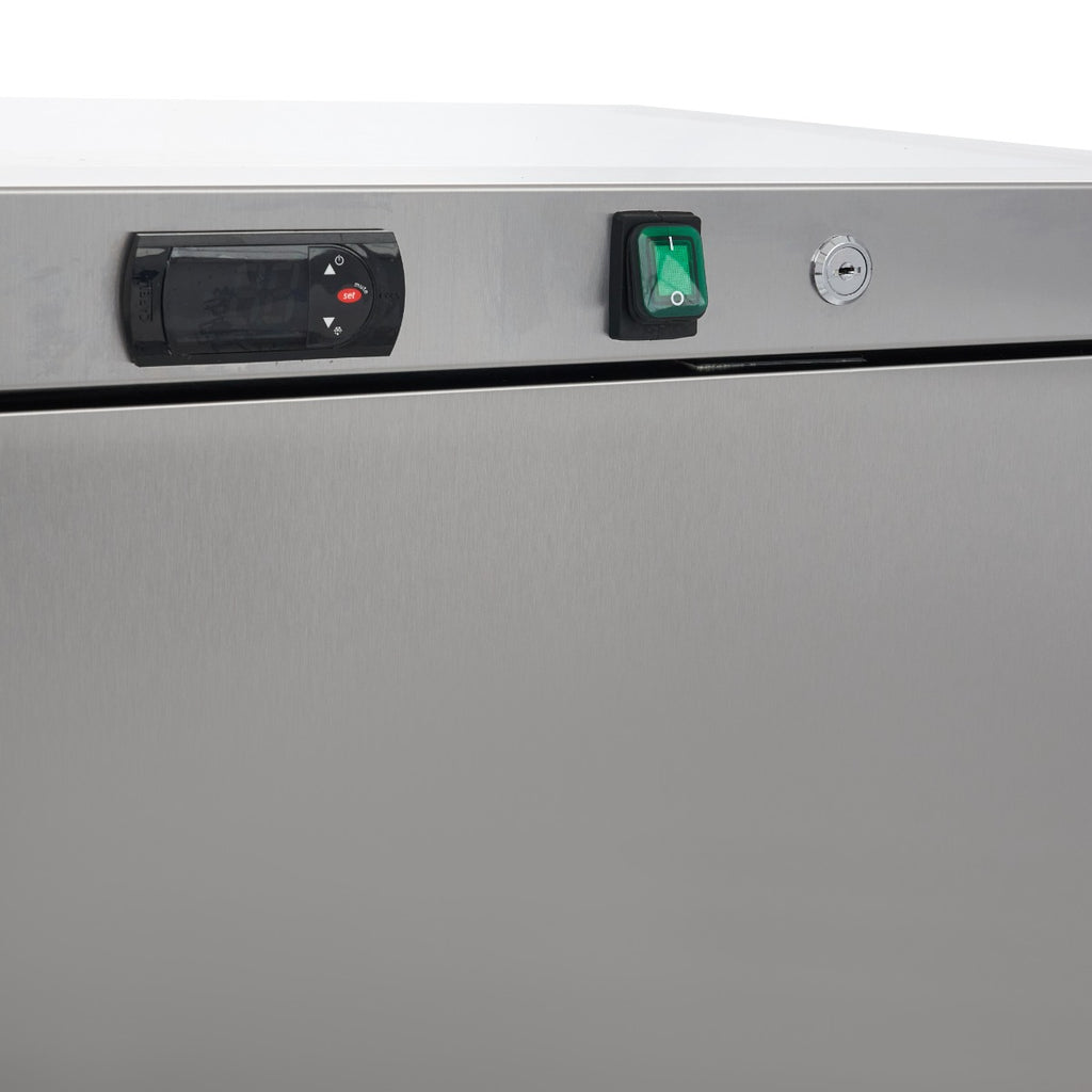 Réfrigérateur - 400 L - 4 étagères réglables - acier inoxydable