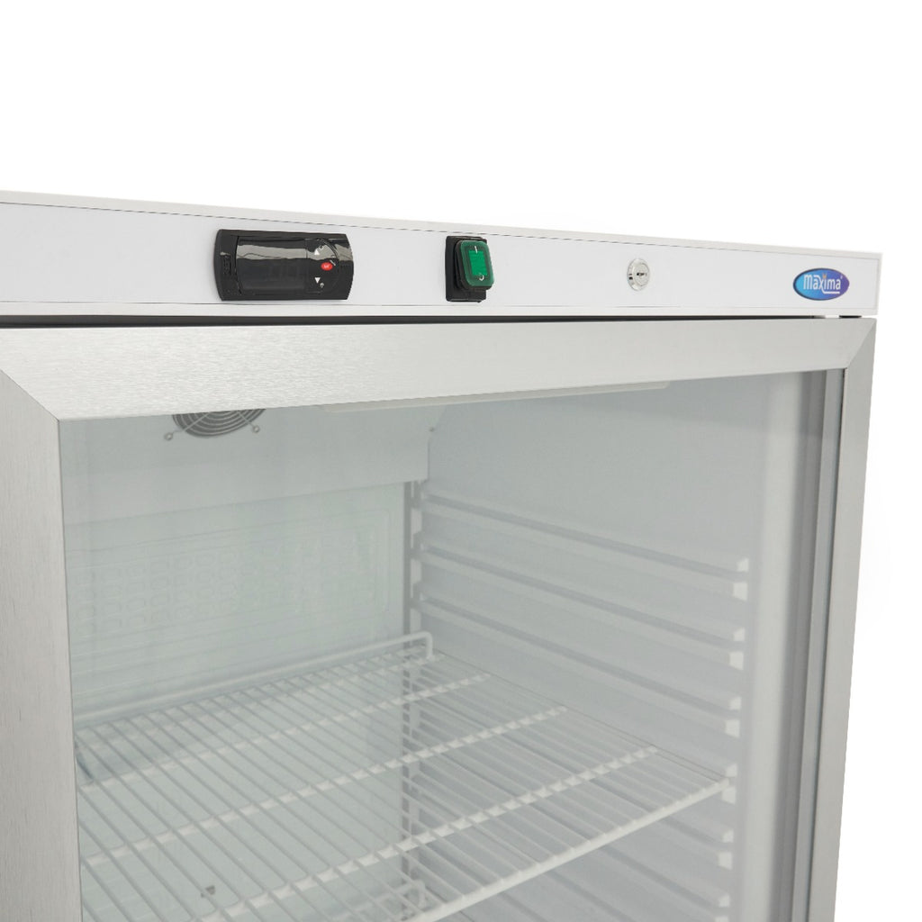 Réfrigérateur - 600 L - blanc - avec porte en verre