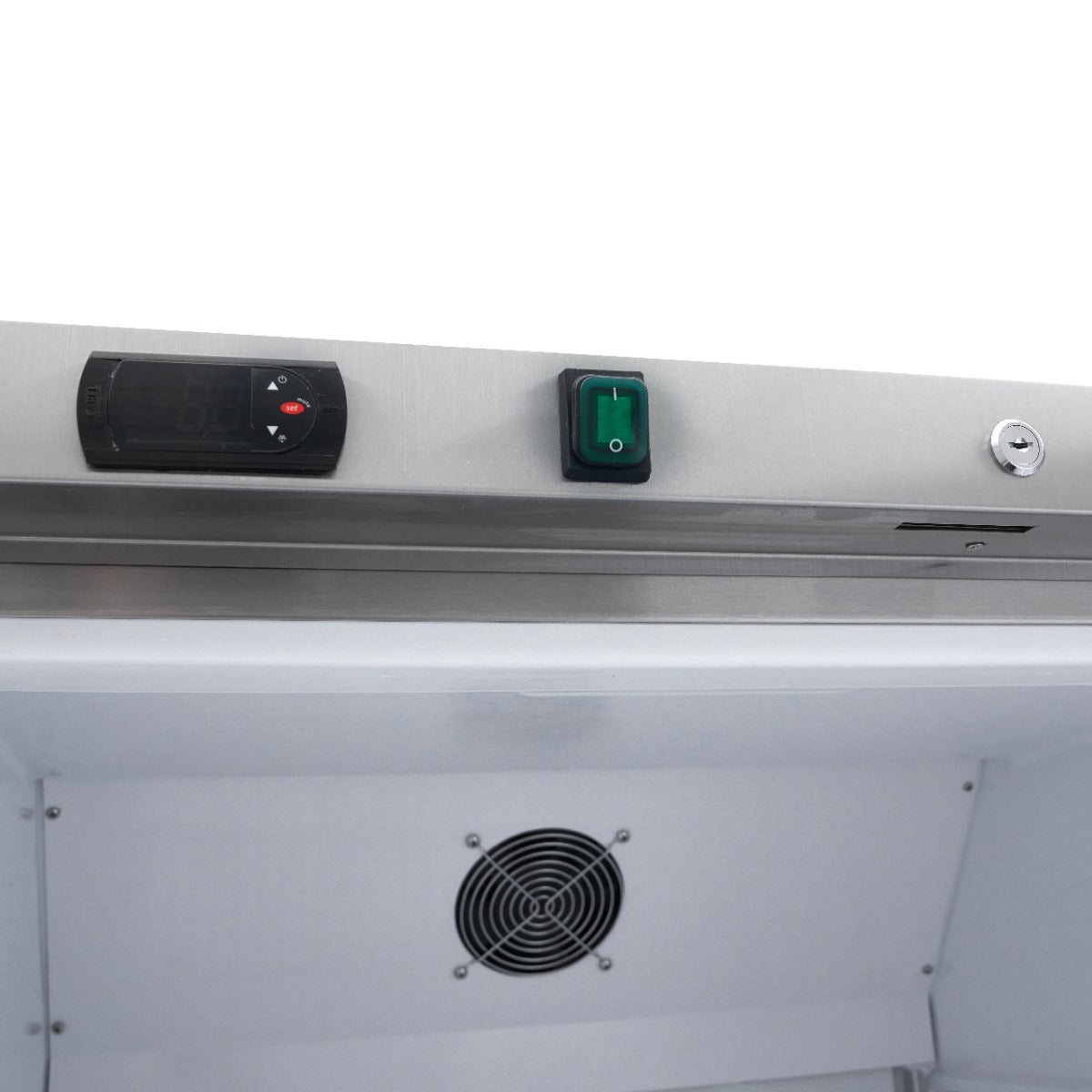 Réfrigérateur - 600 L - 4 étagères réglables - acier inoxydable