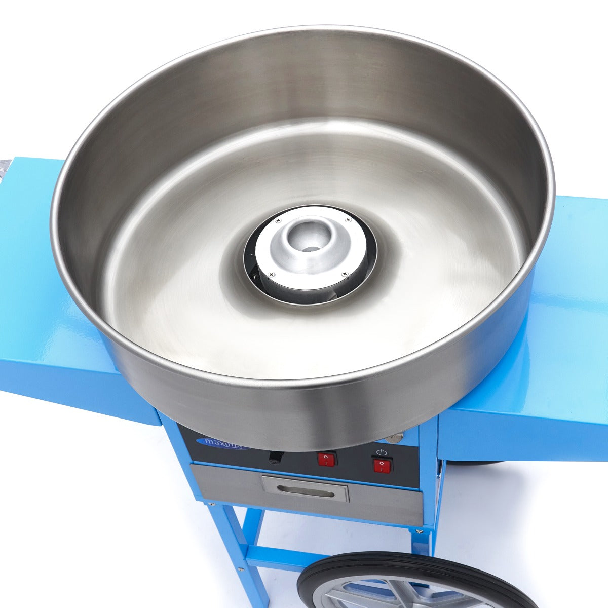 Machine à barbe à papa - Ø 52cm - Bleu - avec chariot