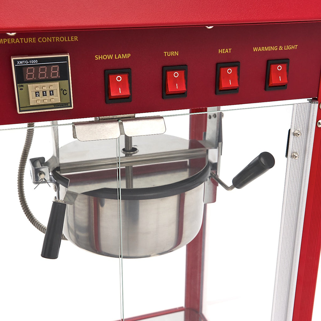 Machine à pop-corn - 150 gr - avec vitrine chauffante