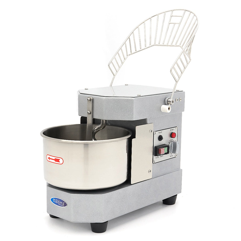 Pétrin à spirale / pétrin à pâte - 8 L - 4,5 kg de pâte - argent