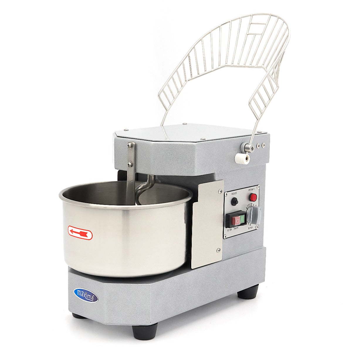 Pétrin à spirale / pétrin à pâte - 8 L - 4,5 kg de pâte - argent