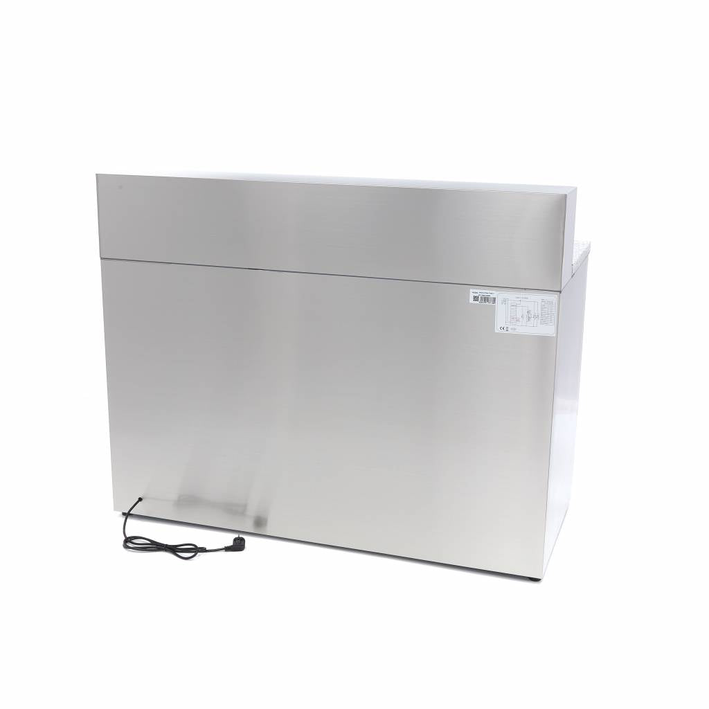 Réfrigérateur pour la préparation des pizzas - 137 cm - 3 portes - s'adapte à 8 x 1/6 GN - incl couvercle en acier inoxydable