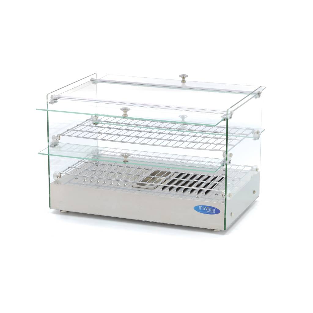 Vitrine chaude - 50 L - 55 cm - 2 étagères