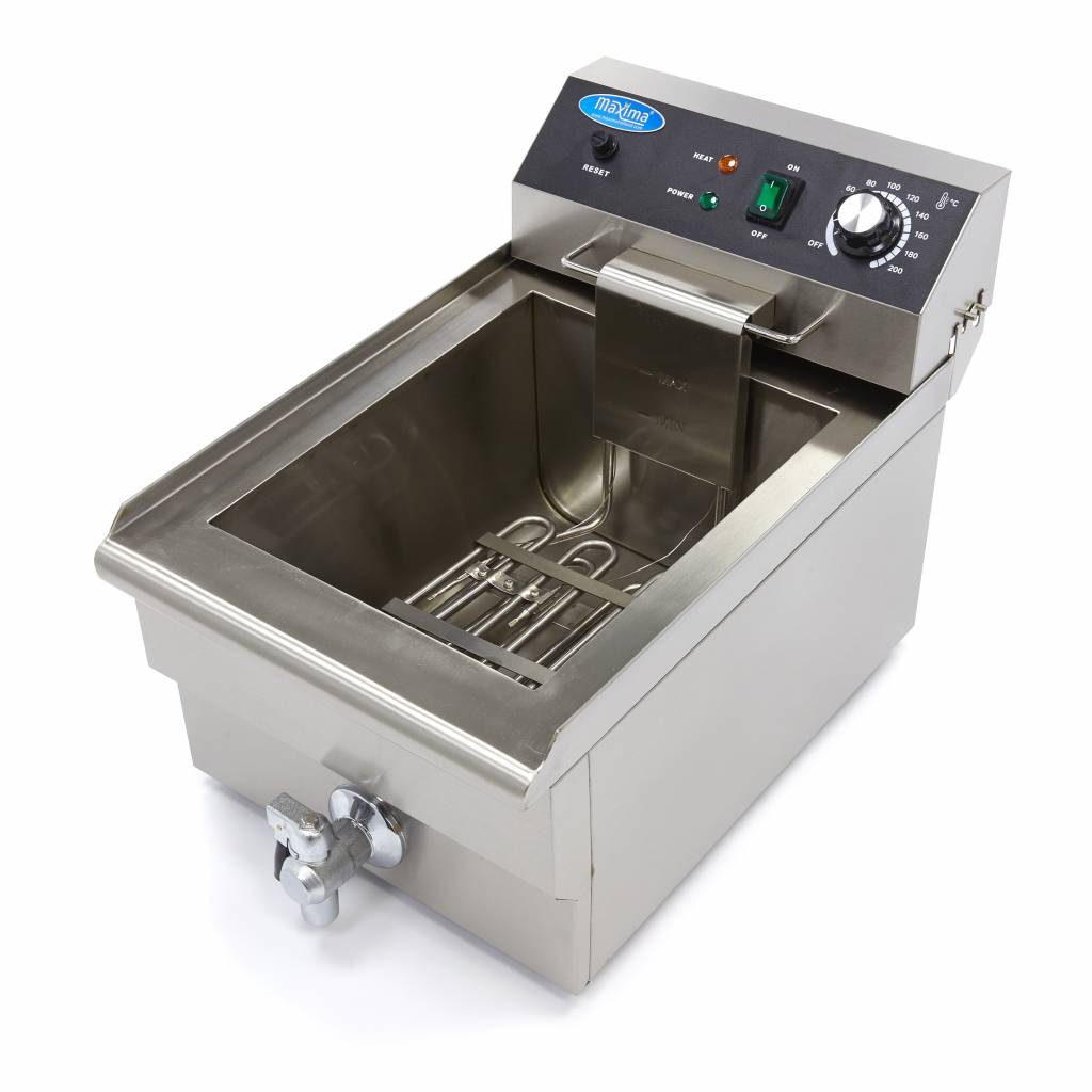 Friteuse - 16 L - 1 panier - avec robinet de vidange