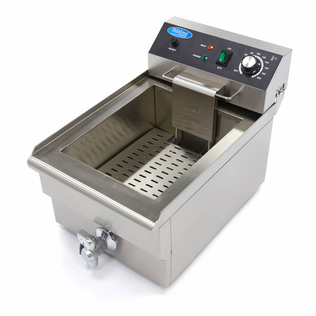 Friteuse - 16 L - 1 panier - avec robinet de vidange