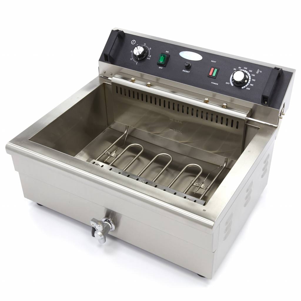 Friteuse - 20 L - 1 panier - avec robinet de vidange