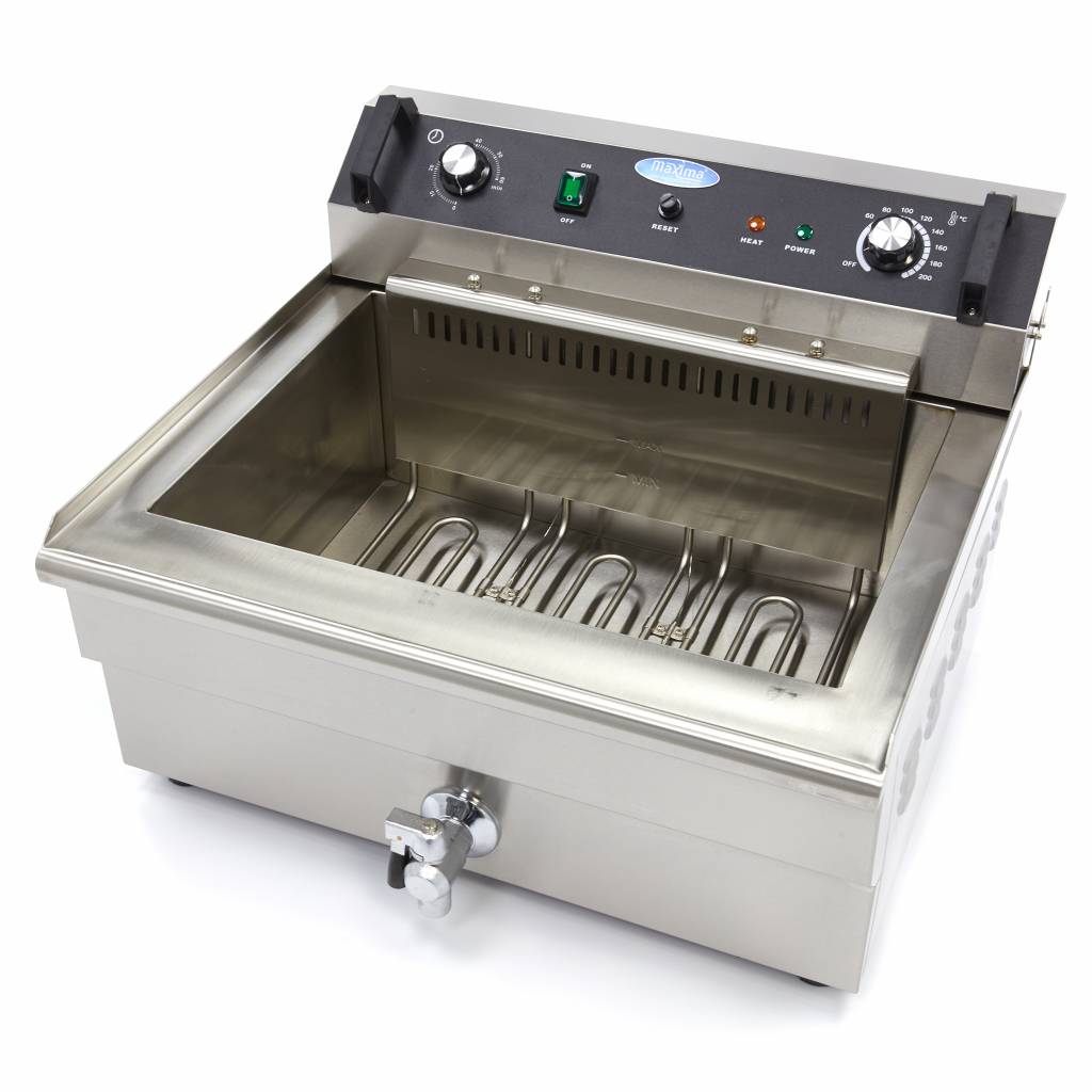 Friteuse - 30 L - 1 panier - avec robinet de vidange